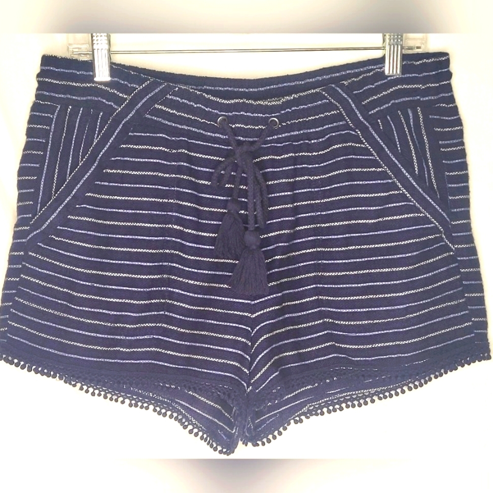 Rewind Shorts Medium Navy Blue Striped Cute Trim Cute Trims 🔵